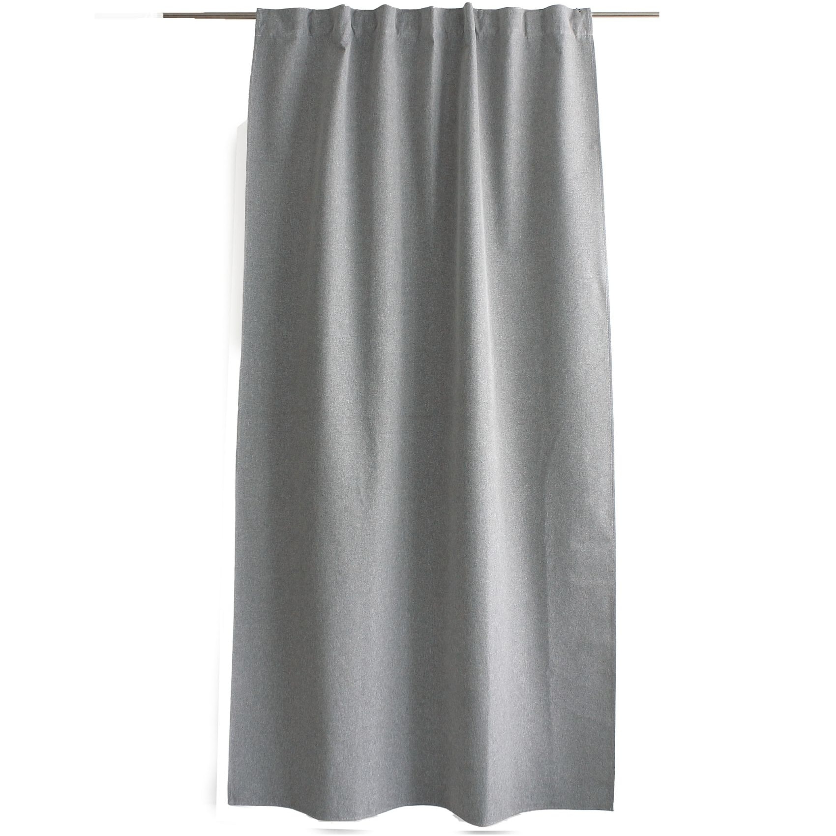 Rideau occultant aspect chambray - Gris clair