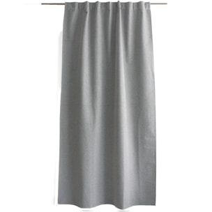 Rideau occultant aspect chambray - Gris clair