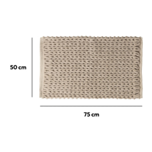 Tapis de bain 50x75 cm Beige naturel Colorama