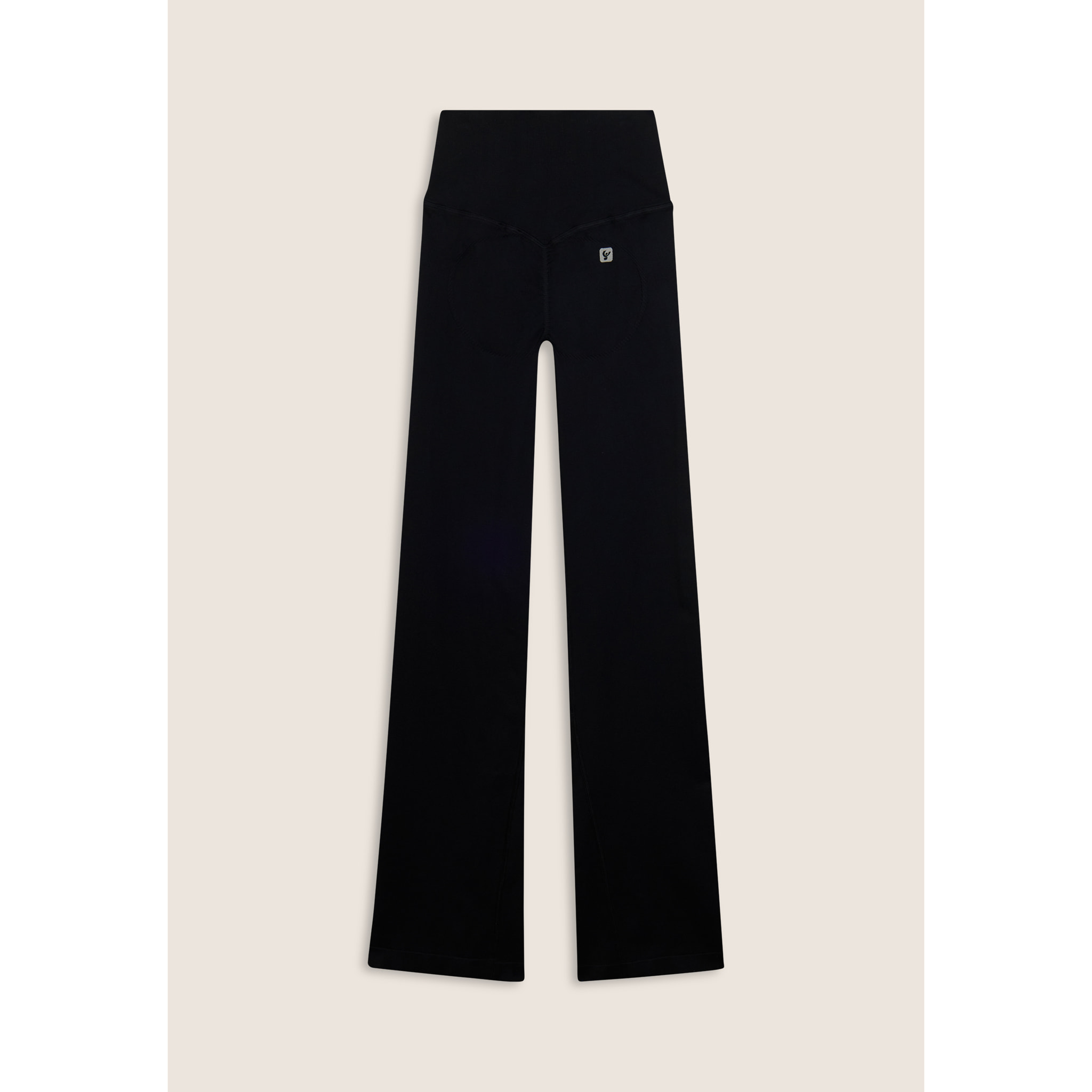 Leggings sportivi seamless a zampa con vita altissima