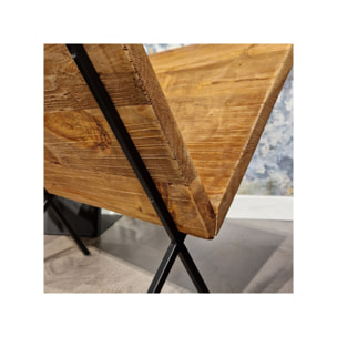 Porte-revues en pin recyclé & métal noir - ORIGIN