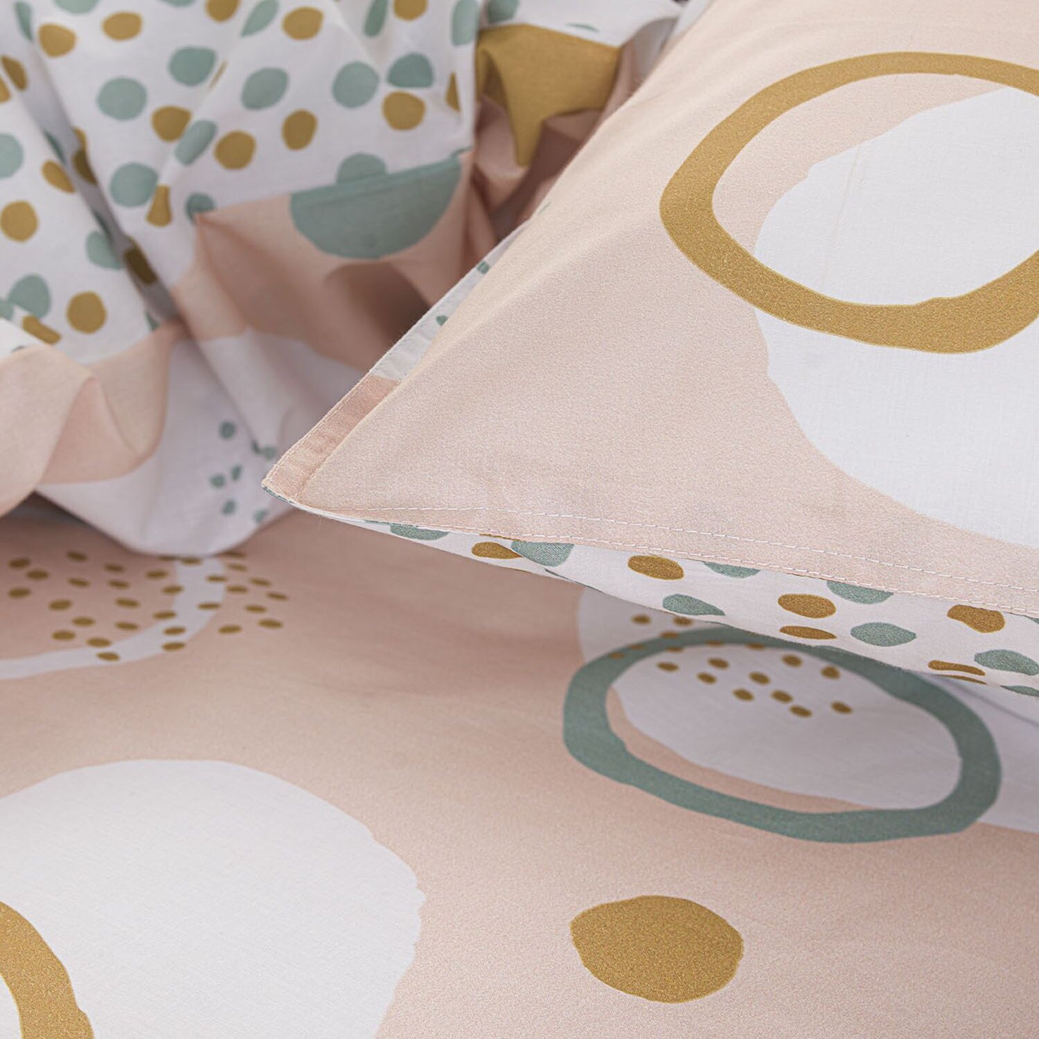 Parure housse de couette réversible 3pcs 100% coton 57fils sunshine