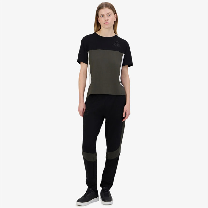Kappa - Pantalones Mujer Negro - Logo Grala