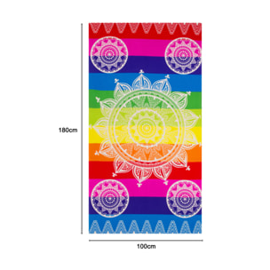 Telo Mare Grande 100x180 Spugna Maui Dehli Multicolor D10