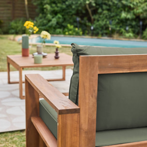 Salon de jardin bois d'acacia 5 places MENDOZA