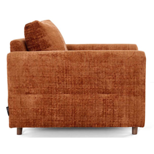Rune - fauteuil en velours texturé - Rouille