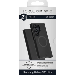 Coque FORCE CASE étui Magnet s26 ultra noir