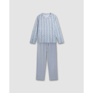 Pijama largo suave zuberi índigo