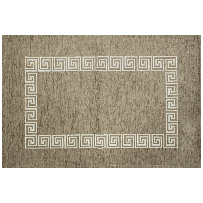 TAPPETO DA CUCINA DIS.CIPRO COL. GRIGIO CALDO 57X240 CM CON ANTISCIVOLO