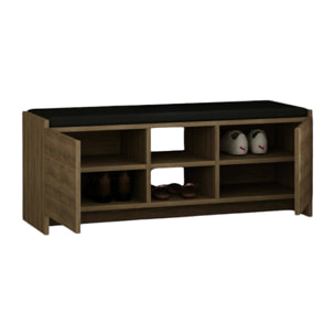 Scarpiera Dbarrec, Mobile portascarpe, Armadio da ingresso multiuso, Mobiletto per calzature, 110x37h43 cm, Rovere