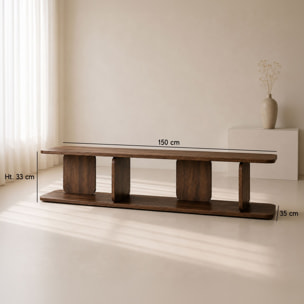 Meuble d'appoint effet bois marron OREE