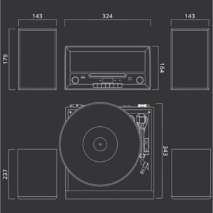 Platine vinyle MUSE MT-120 BT Bois