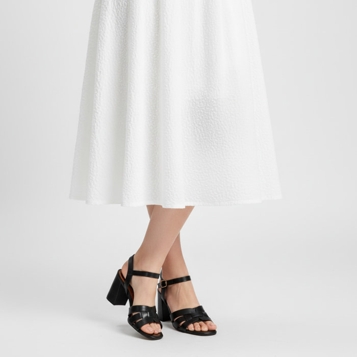 Sandali cinturino regolabile - tacco 7,5 cm