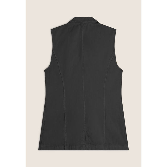 Gilet doppio petto da donna in gabardine