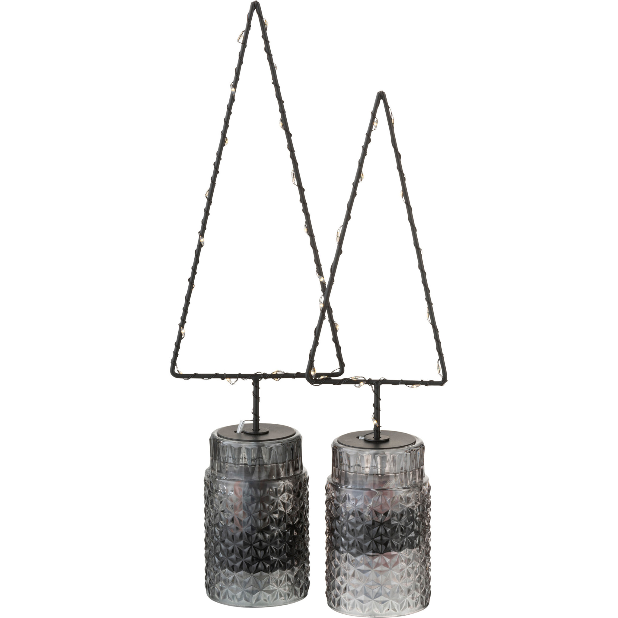 J-Line décoration Sapin de Noël Ouvert - métal - noir - medium - LED