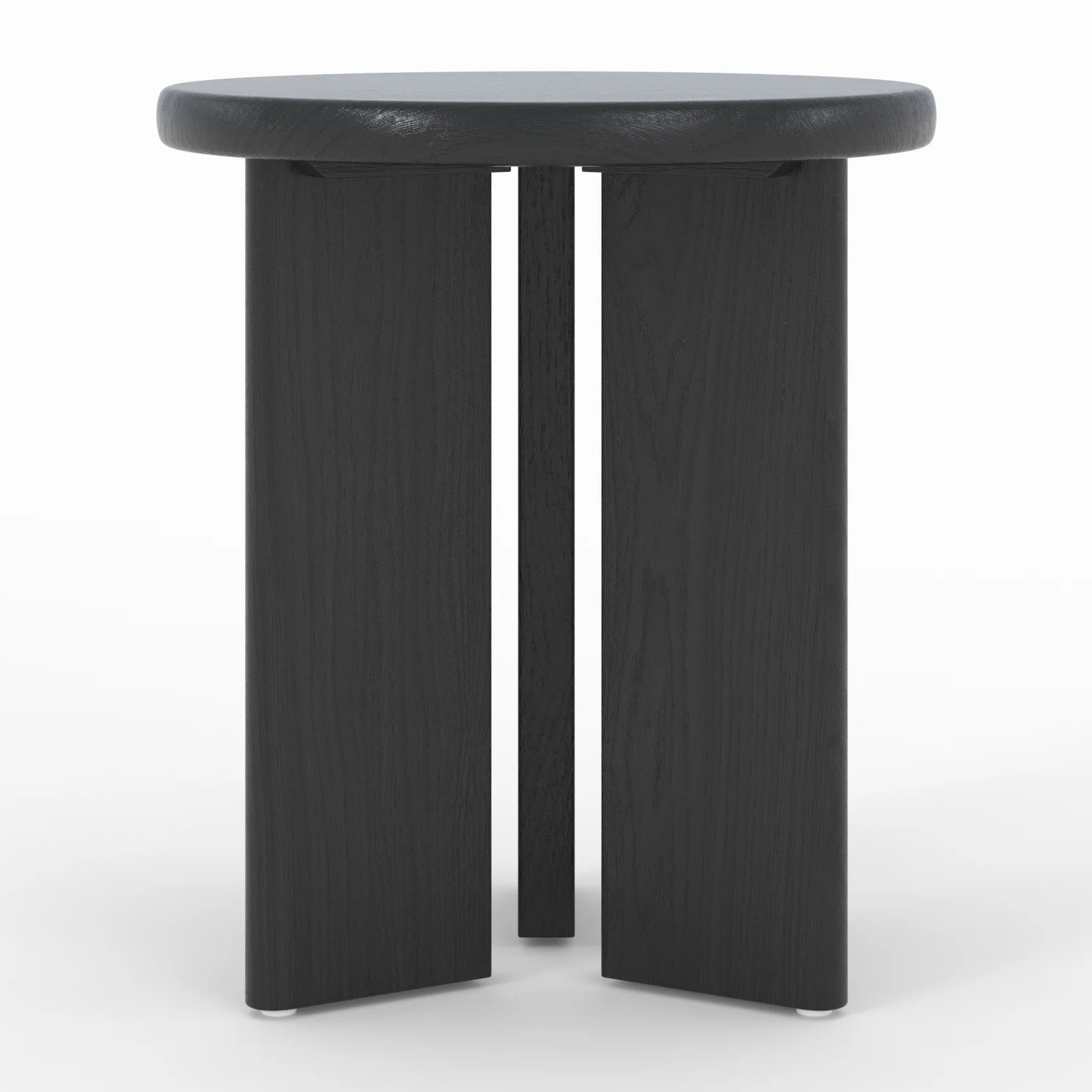 Table d'appoint ronde en bois noir D40 cm - Néa