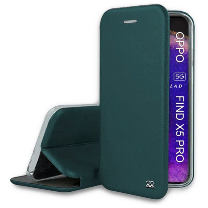 Etui IBROZ Oppo Find X5 Pro Etui Cuir Kaki