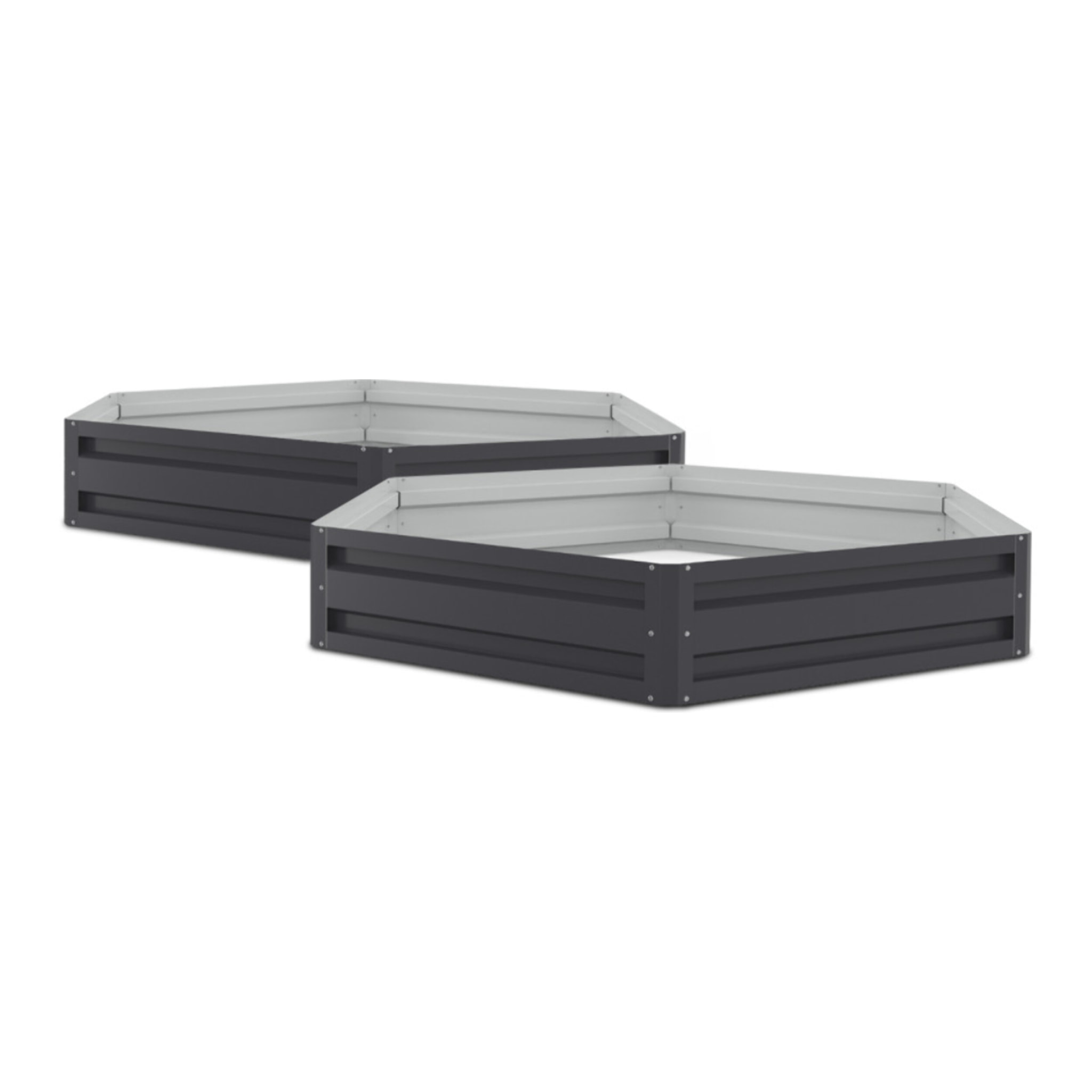 Carrés de potager hexagonaux en métal 120cm - lot de 2