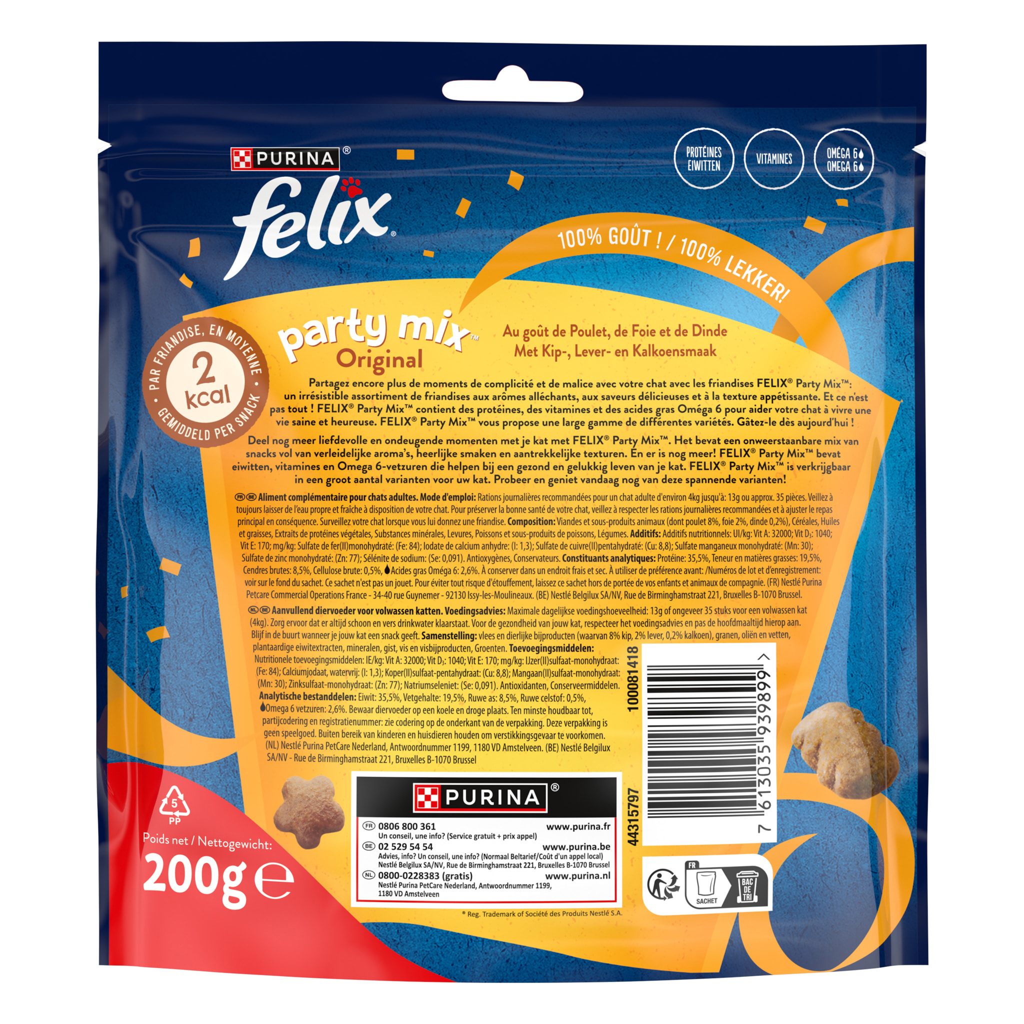 FELIX Party Mix Original 200g - Lot de 5