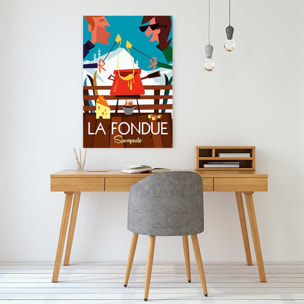 Tableau retro la fondue savoyarde Toile imprimée