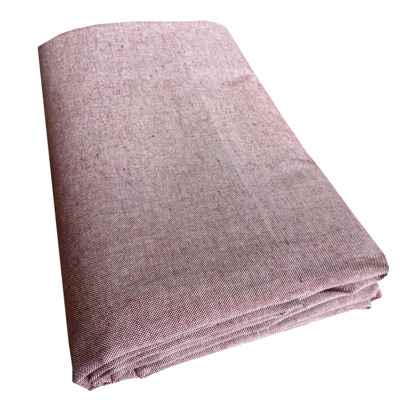 Copriletto copritutto tinto in filo tinta unita rosso 100% cotone riciclato