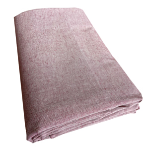 Copriletto copritutto tinto in filo tinta unita rosso 100% cotone riciclato