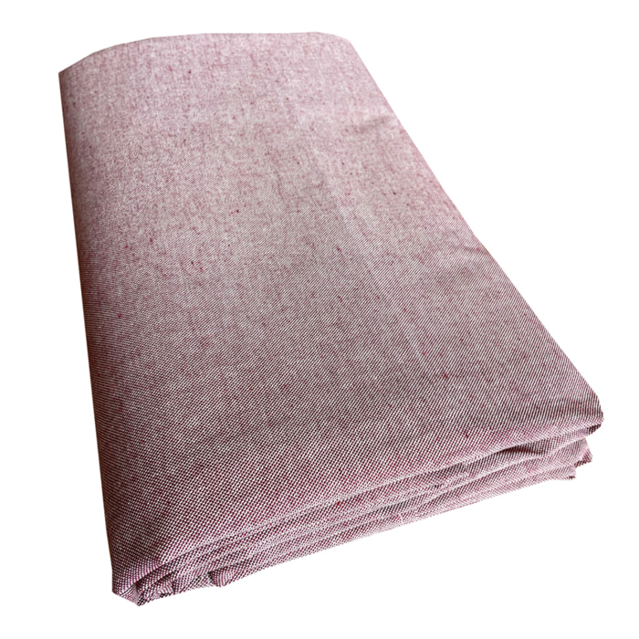 Copriletto copritutto tinto in filo tinta unita rosso 100% cotone riciclato