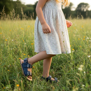 SANDALIA BAREFOOT PIEL CHETTO TIPO BIO AZUL