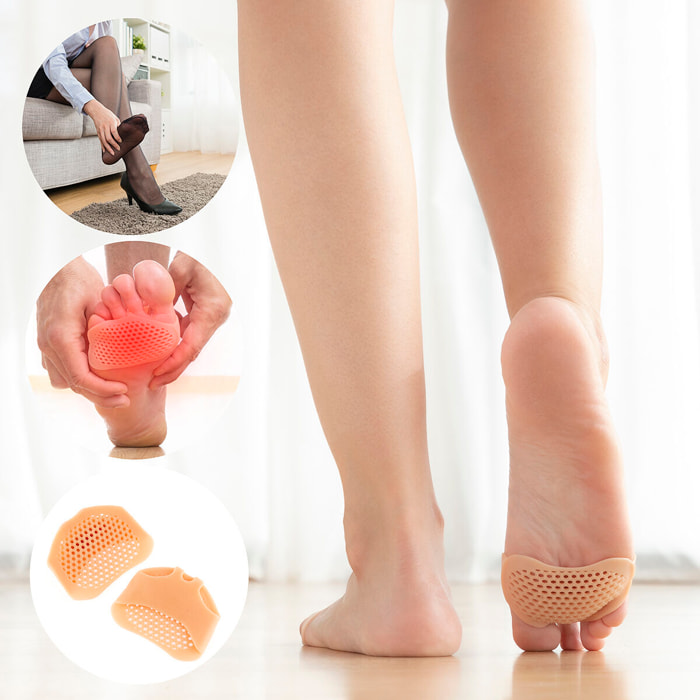 Pack Cuscinetti Metatarsali in Gel di Silicone e Correttore Protezione in Silicone per Alluce Valgo InnovaGoods