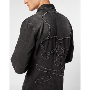 PHILIPP PLEIN Denim Shirt SKULL&BONES