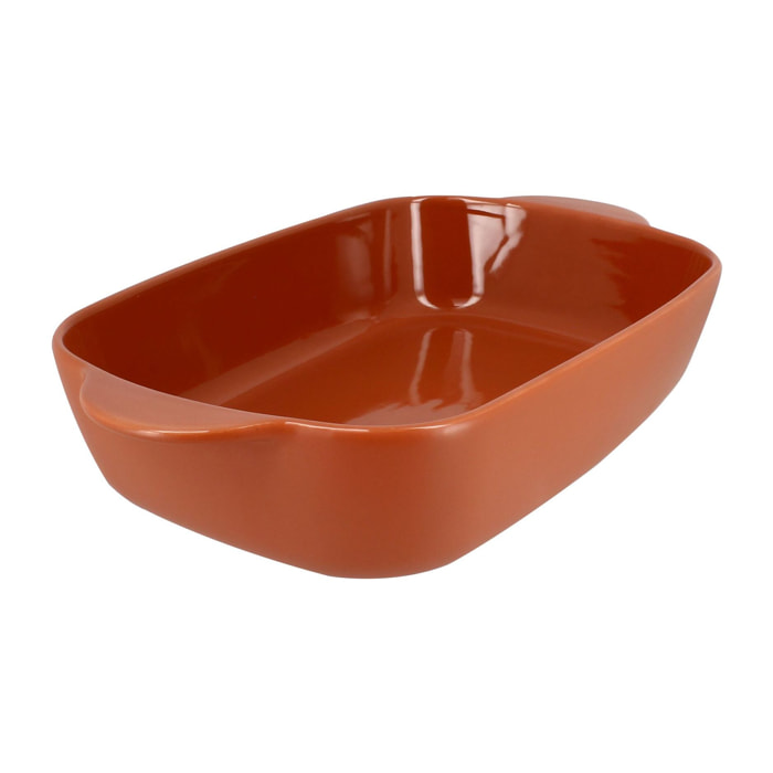 Plat à four en grès terracotta 38x23cm OCTAVE
