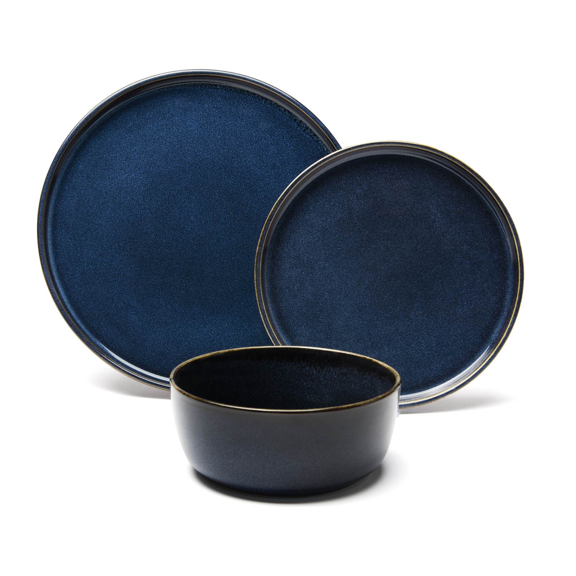 Servizio piatti 12 pezzi Excelsa Northern Blue, stoneware blu profondo