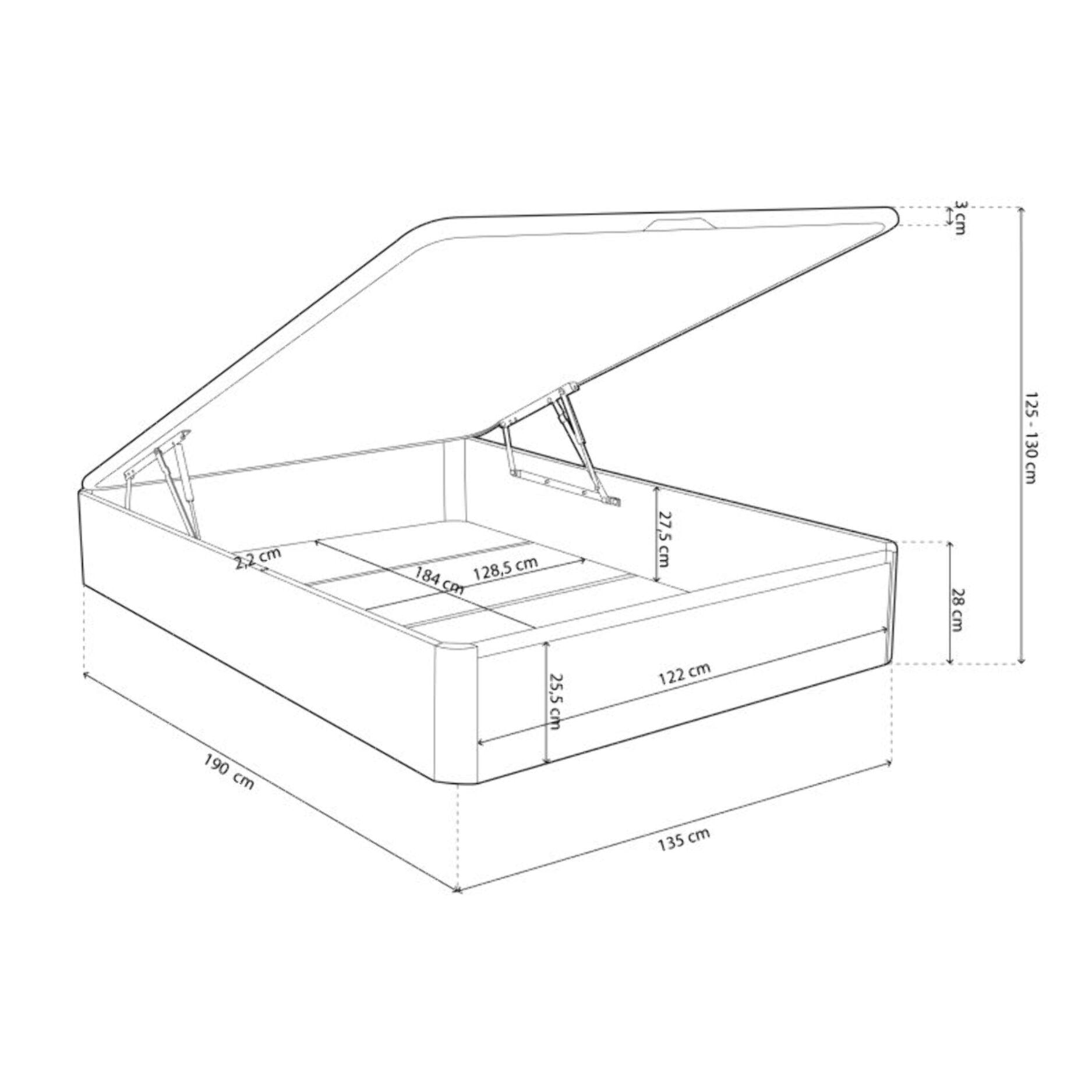 Canapé Luxury 3D Blanco - Grafito