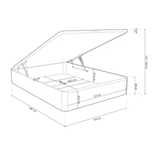 Canapé Luxury 3D Blanco - Grafito