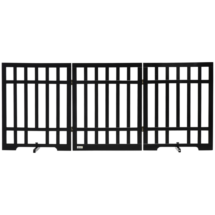 Barrera de Seguridad Plegable para Perros de 3 Paneles para Puertas 181x35x76 cm