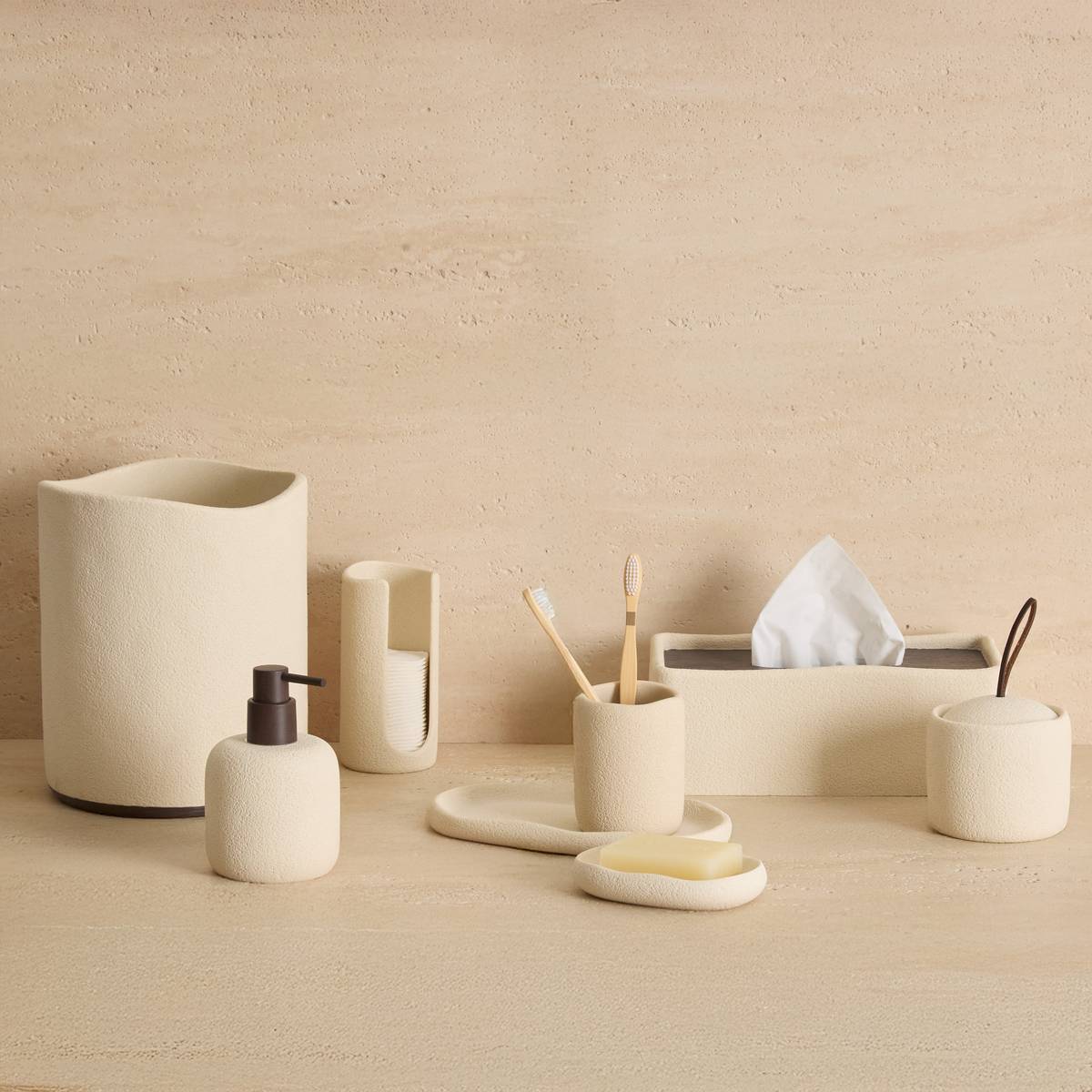 Boîte à mouchoirs Oleya beige