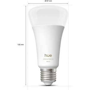 Ampoule LED connectée PHILIPS HUE E27 White Ambiance 100W