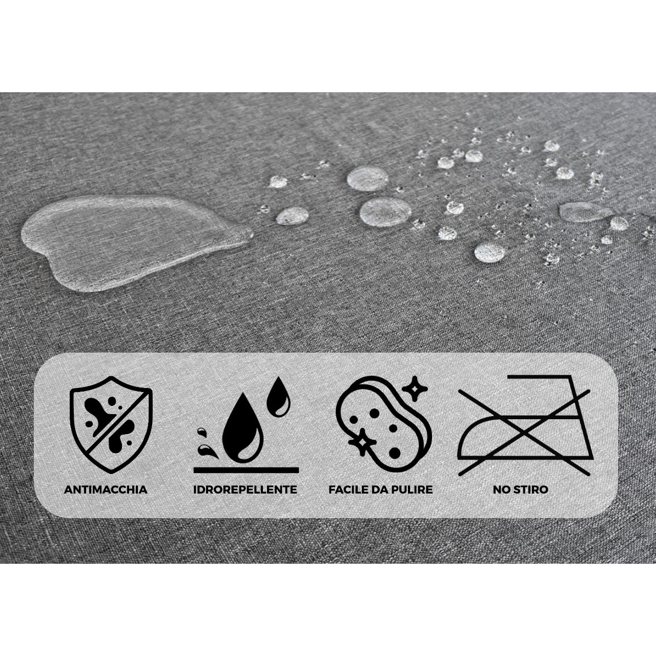 Tovaglia Cucina Soggiorno Antimacchia Idrorepellente Tinta Unita Linen