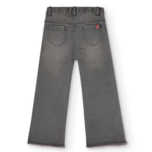 Pantalón denim elástico de niña