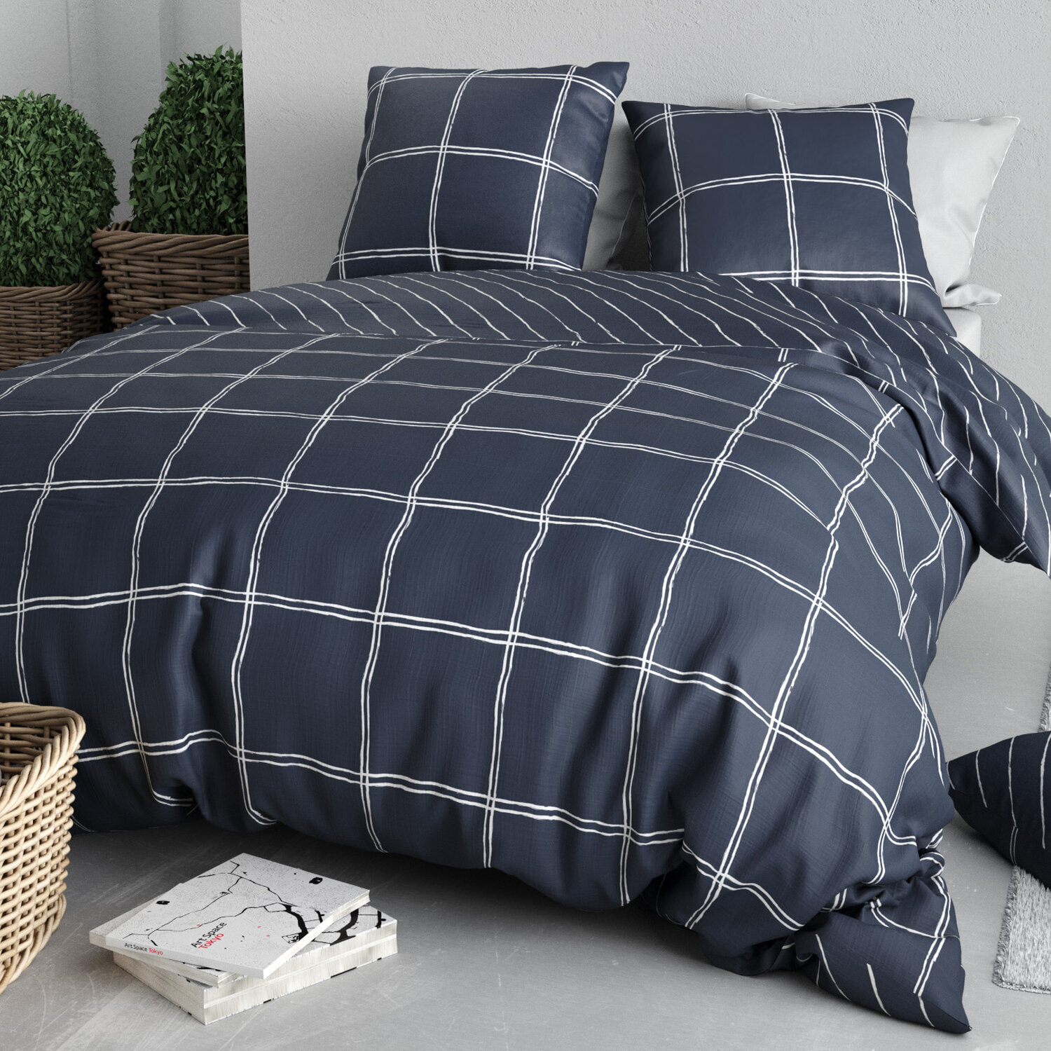 Parure housse de couette 3pcs microfibre 85gsm ruben