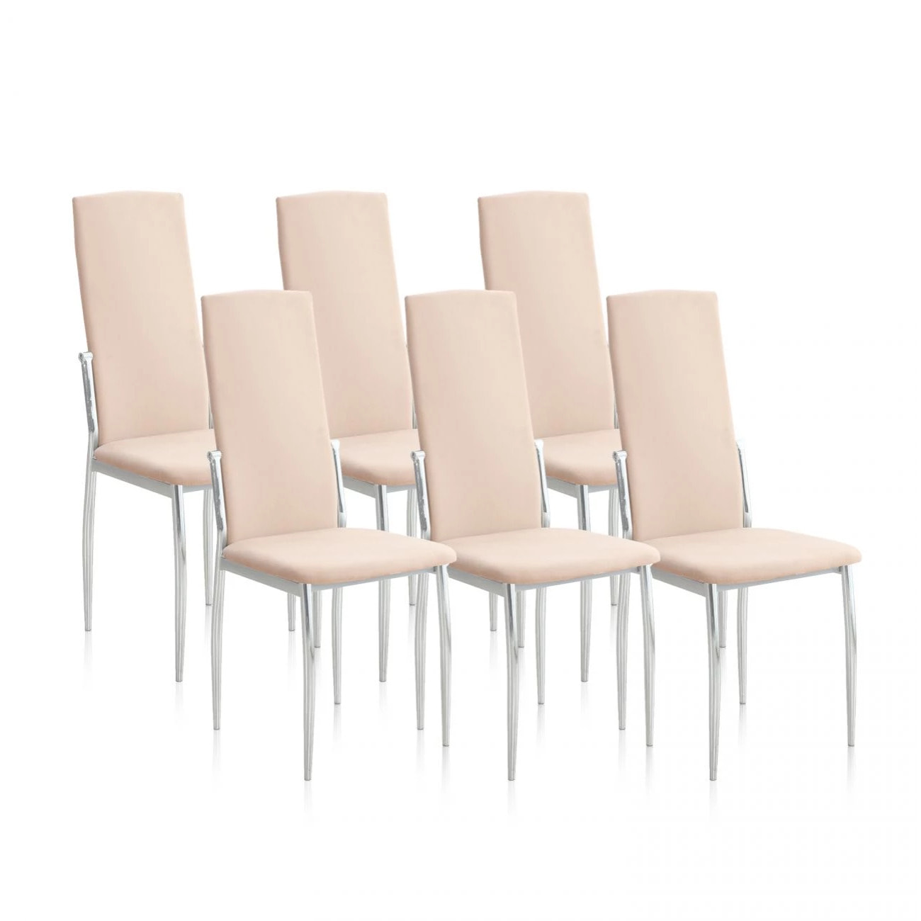 Pack 6 sillas de comedor Sakura Beige Sakura
