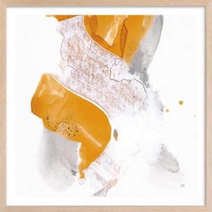 Affiche deco Ambre abtraite Affiche + cadre en bois - Chêne