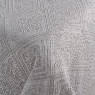 Jeté de lit BRIANCE - coton et polyester - gris