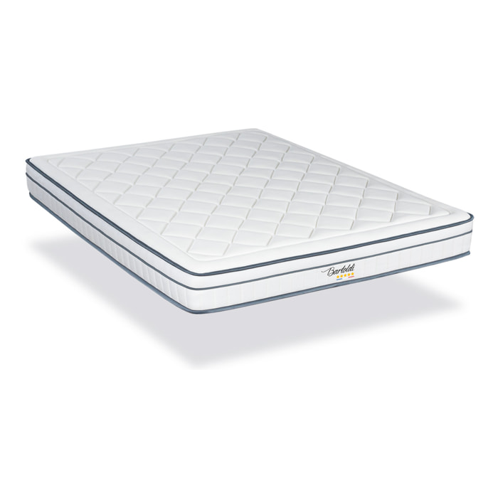 Matelas Hybride Bartoldi, 22 cm, Soutien Ferme, Ressorts Ensachés & Mémoire de Forme, Déhoussable