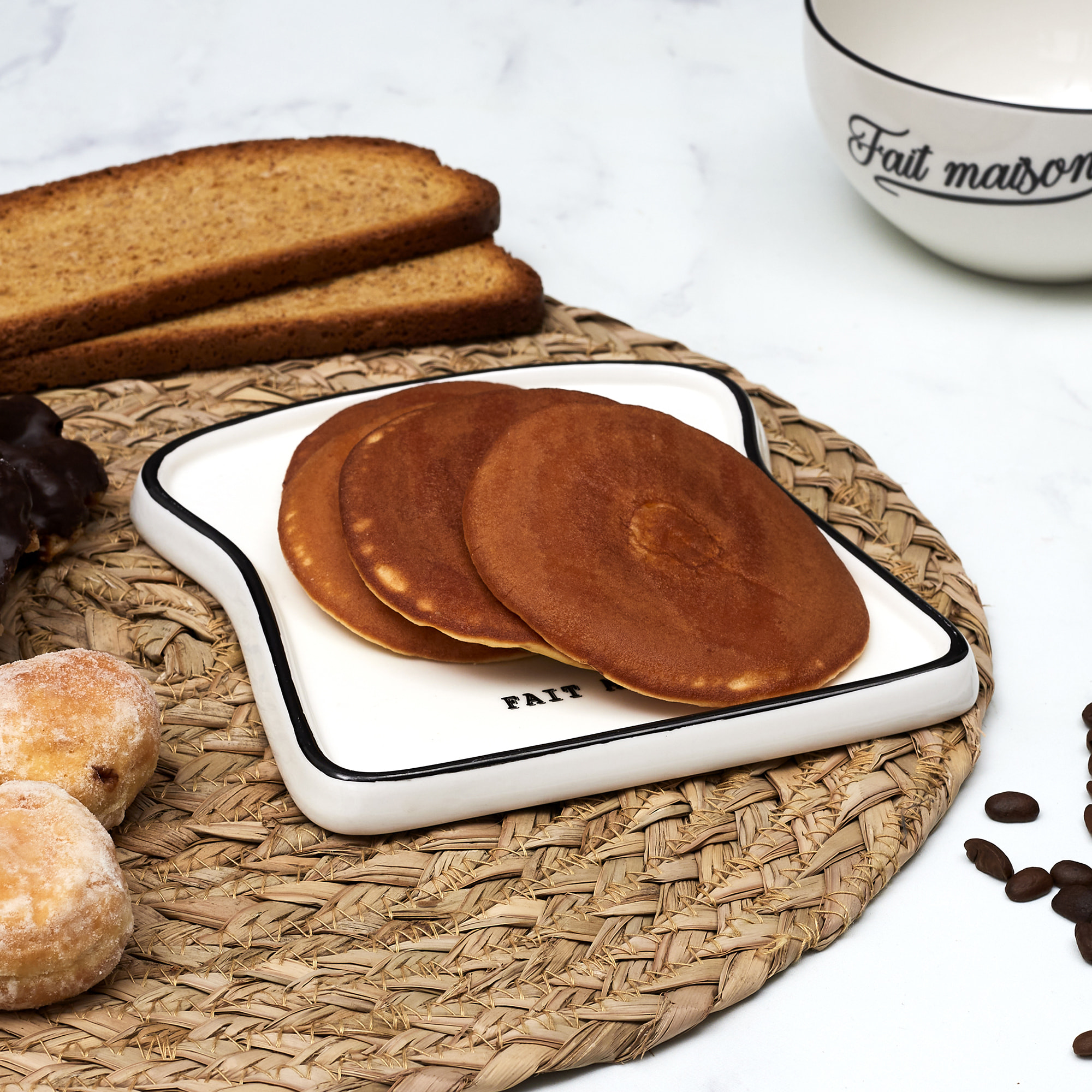 Assiette Toast Bistrot 17x16cm