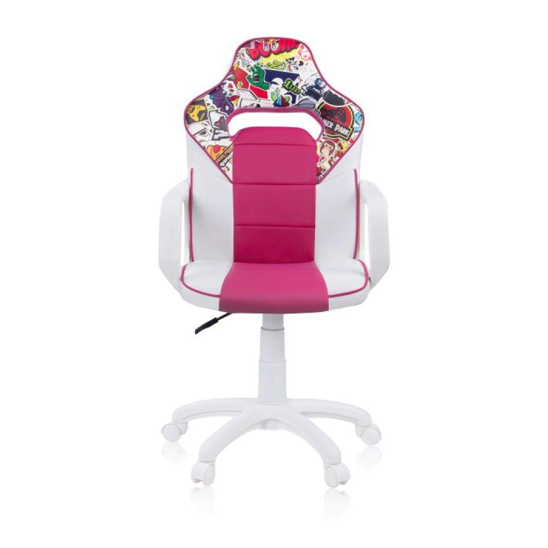 Silla gaming sticker rosa DRW Sticker - Blanco - Rosa DRW