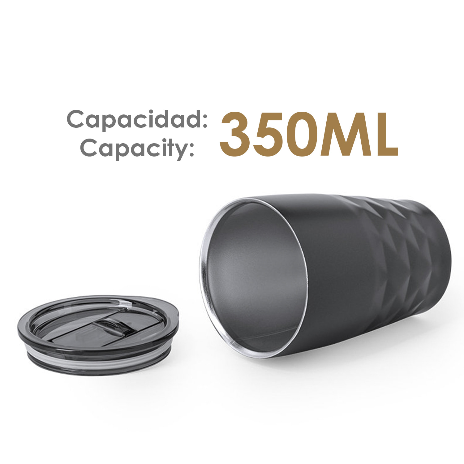 Blur tazza termica 350ml in acciaio inox, con doppia parete e isolamento in rame a vuoto. Fino a 12 ore di calore e 48 di freddo.