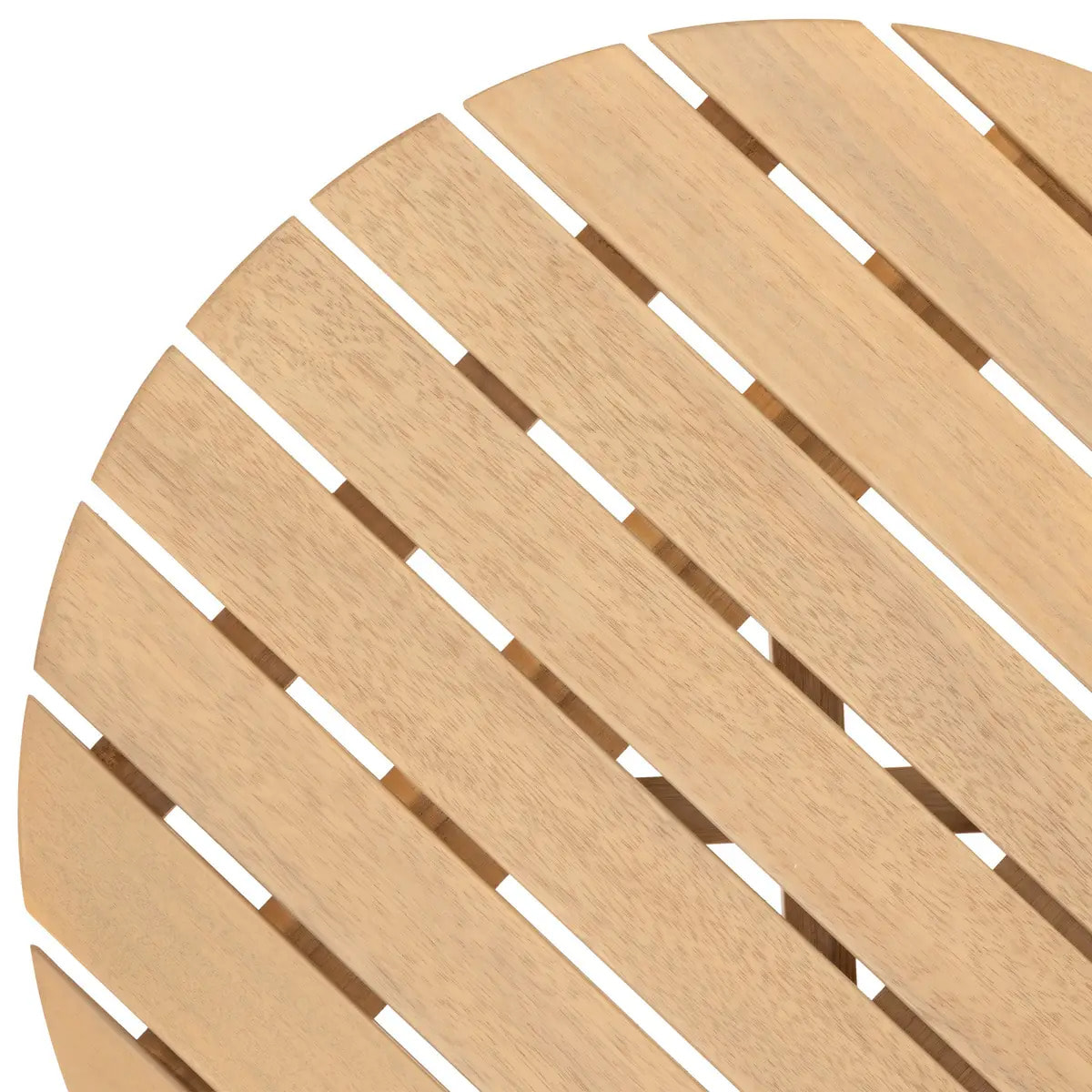 Table d''appoint de jardin ronde "Olvinia" acacia 46x35 cm