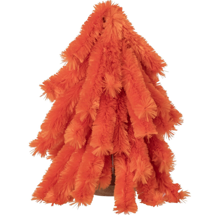 J-Line Sapin de Noël doux - polyester - orange foncé - small