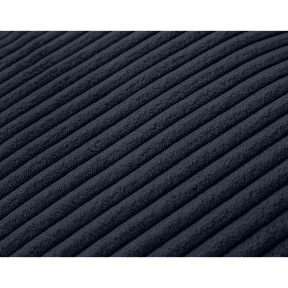 Garance - module d'assise 2 places avec accoudoir droit - en velours côtelé - Bleu nuit